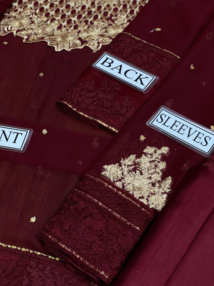 Azure Chiffon Suit-Aarasta