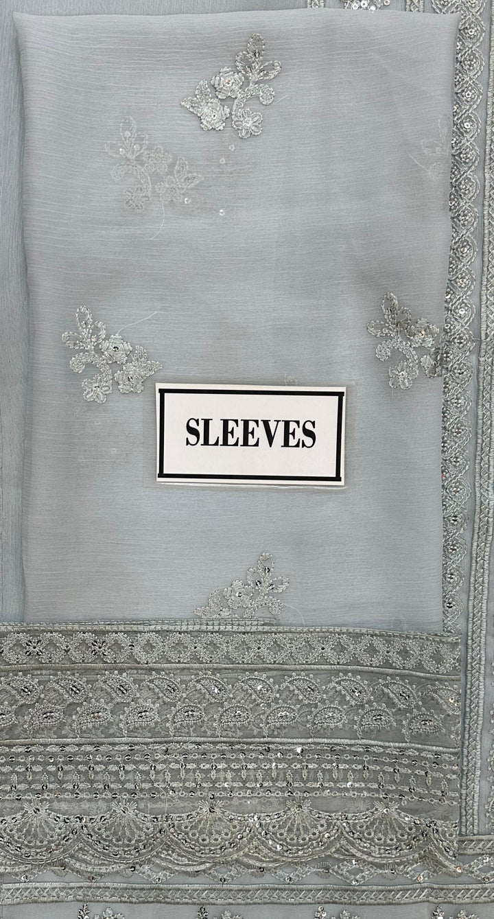 Azure Chiffon Suit-Aarasta