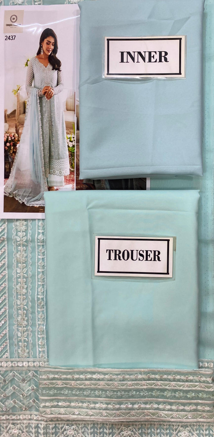 Azure Chiffon Suit-Aarasta