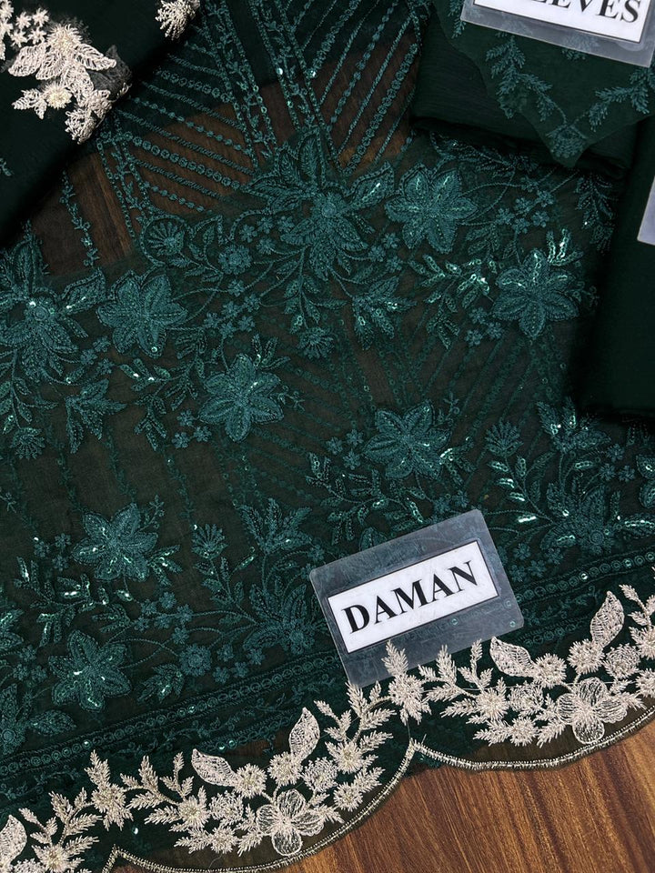 Azure Chiffon Suit-Aarasta