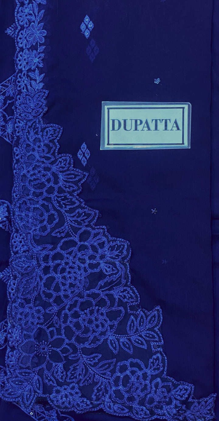 Azure Chiffon Suit-Aarasta