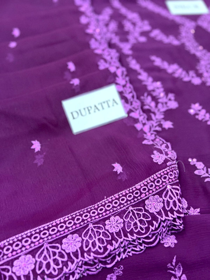 Azure Chiffon Suit-Aarasta