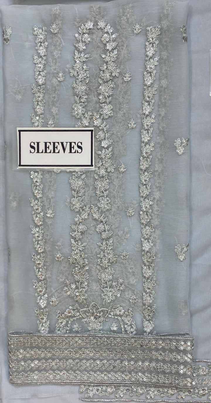 Azure Chiffon Suit-Aarasta