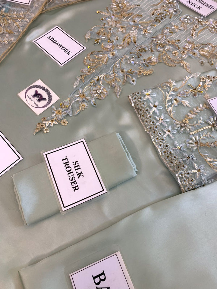 Azure Chiffon Suit-Aarasta