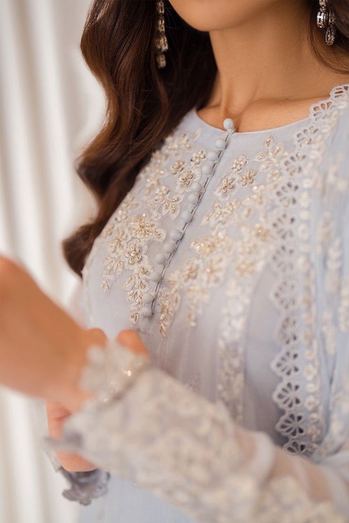 Azure Chiffon Suit-Aarasta