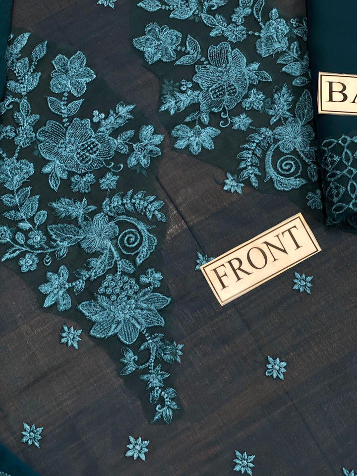 Azure Chiffon Suit-Aarasta