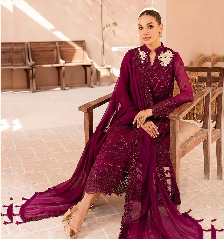 Azure Chiffon Suit-Aarasta