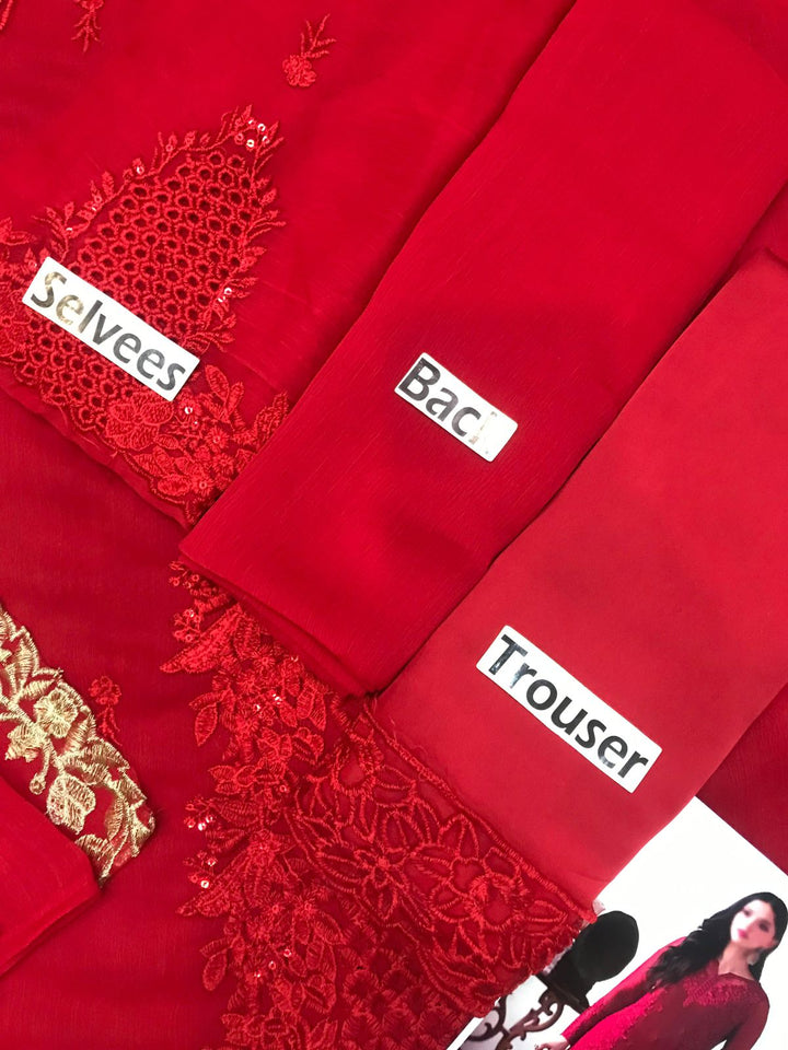 Azure Chiffon Suit-Aarasta