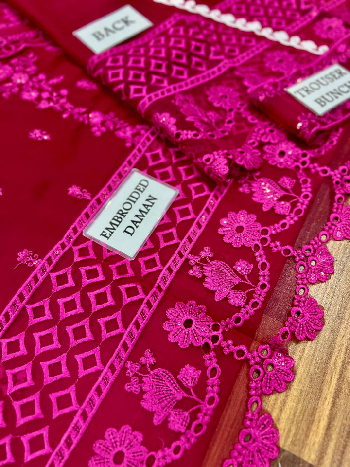 Azure Chiffon Suit-Aarasta