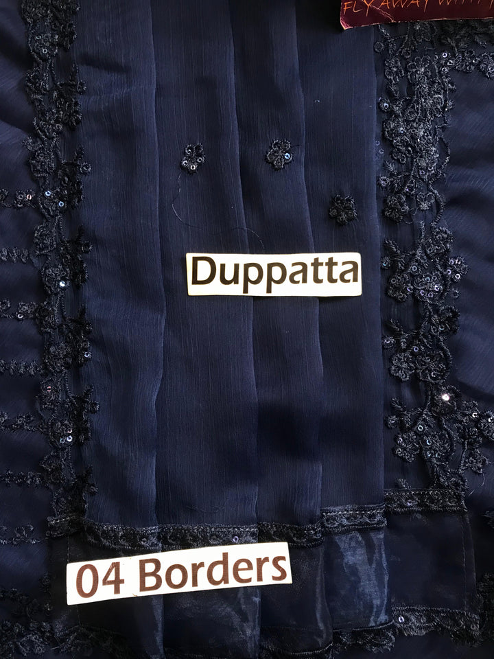 Azure Chiffon Suit-Aarasta