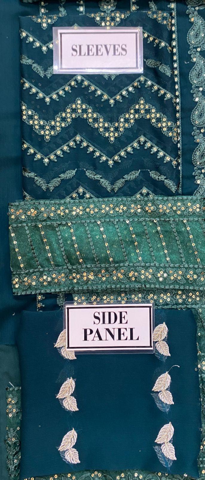 Azure Chiffon Suit-Aarasta