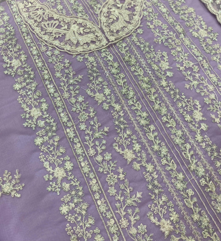 Azure Chiffon Suit-Aarasta