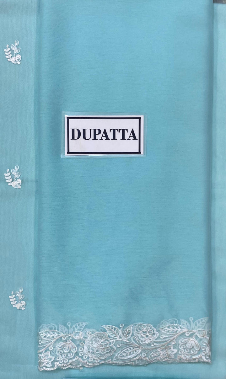 Azure Chiffon Suit-Aarasta