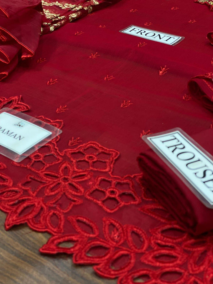 Azure Chiffon Suit-Aarasta