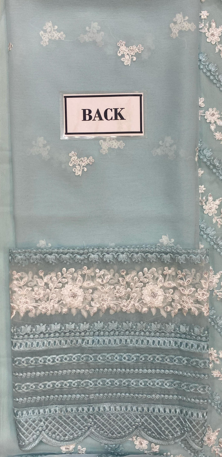 Azure Chiffon Suit-Aarasta