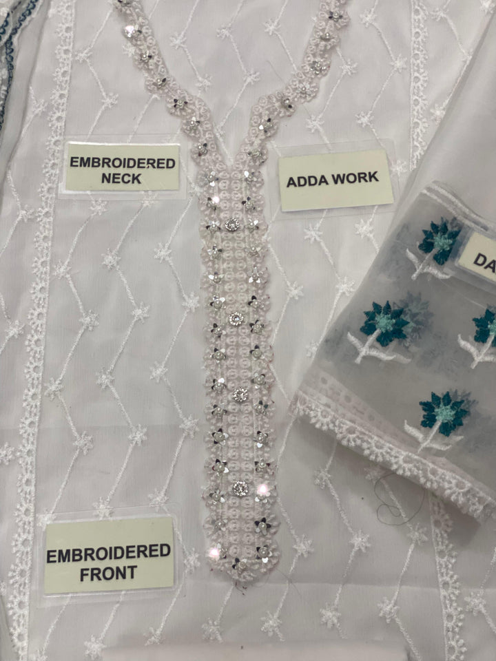 Azure Chiffon Suit-Aarasta