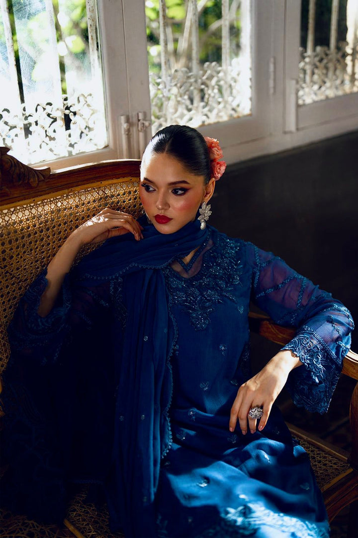 Azure Chiffon Suit-Aarasta