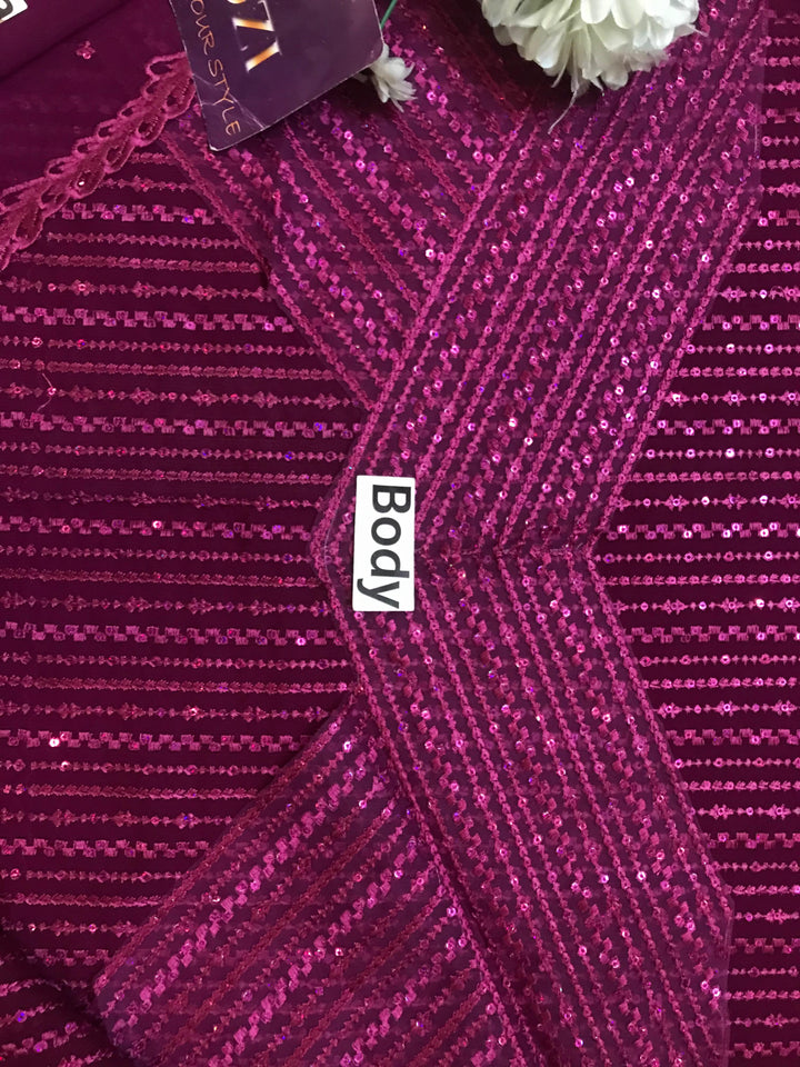 Azure Chiffon Suit-Aarasta