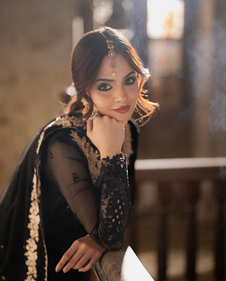 Azure Chiffon Suit-Aarasta