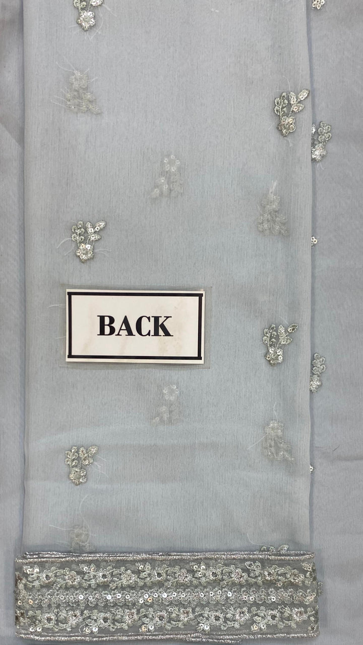 Azure Chiffon Suit-Aarasta