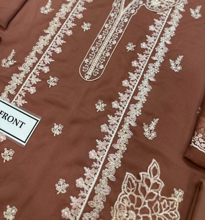 Azure Chiffon Suit-Aarasta