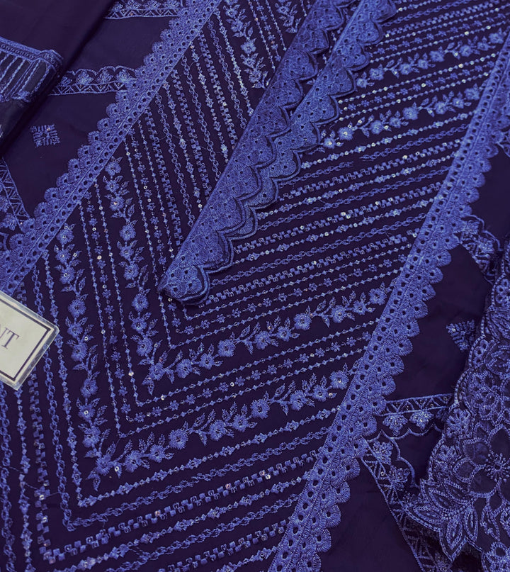 Azure Chiffon Suit-Aarasta