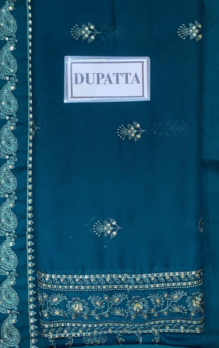 Azure Chiffon Suit-Aarasta