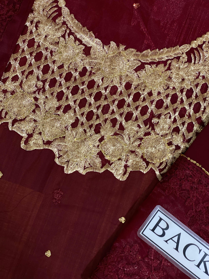 Azure Chiffon Suit-Aarasta