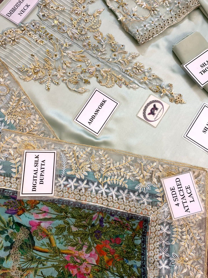 Azure Chiffon Suit-Aarasta