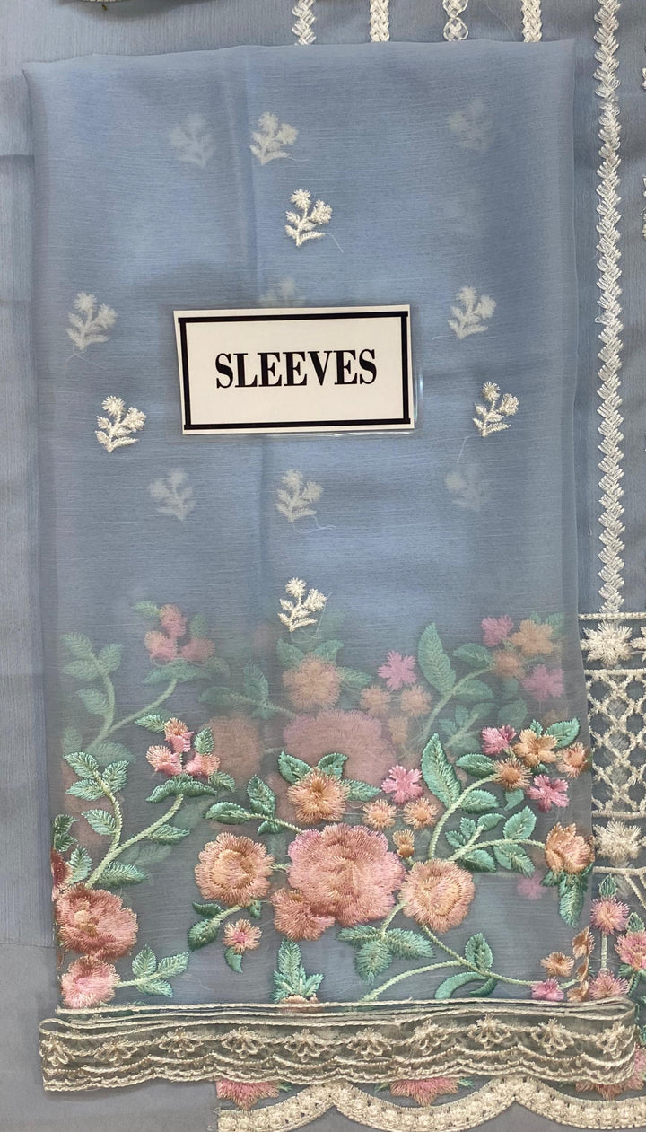 Azure Chiffon Suit-Aarasta