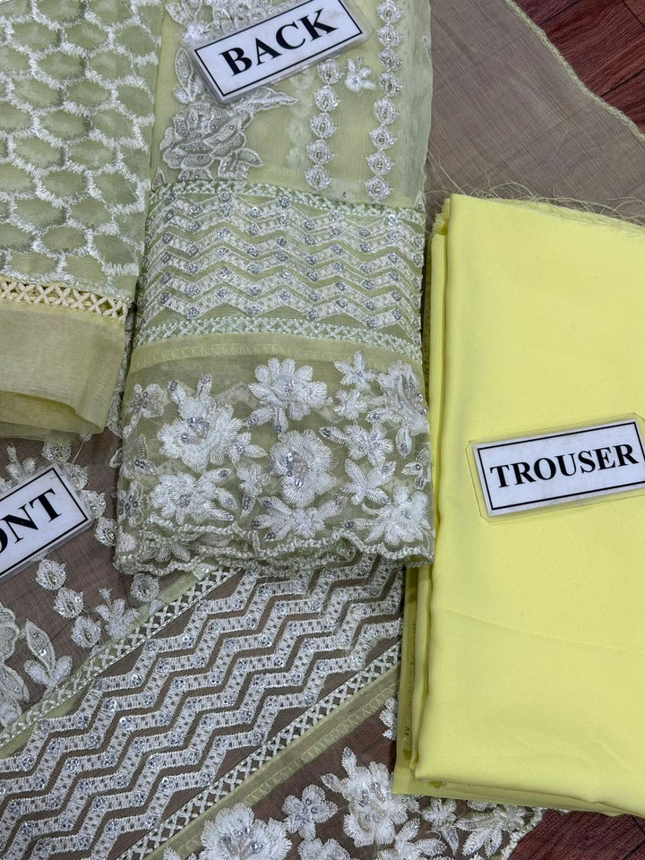 Azure Chiffon Suit-Aarasta