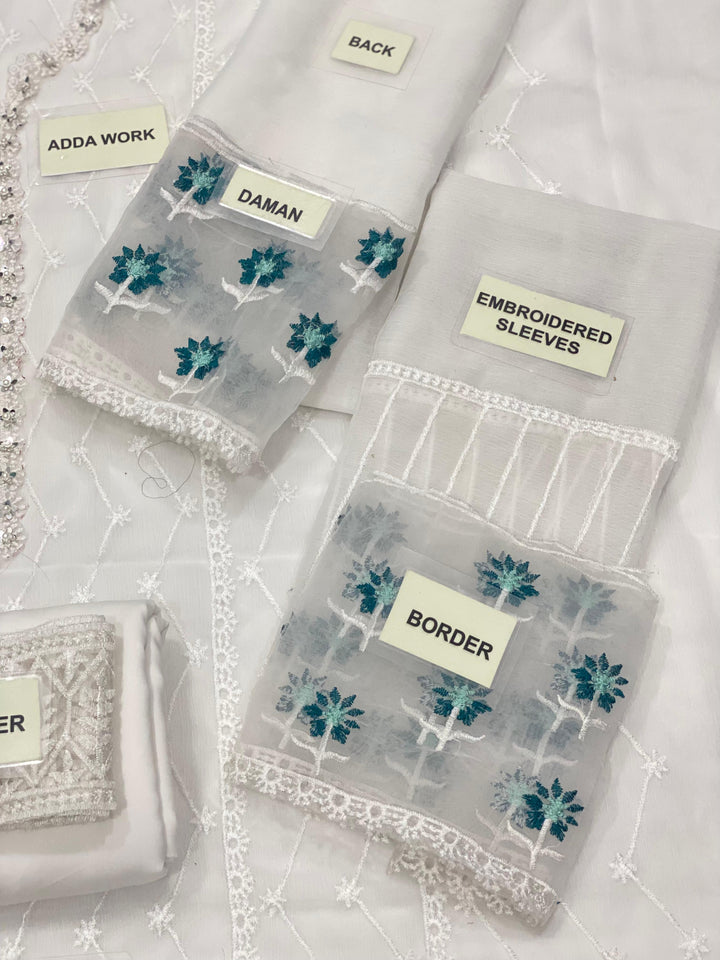 Azure Chiffon Suit-Aarasta