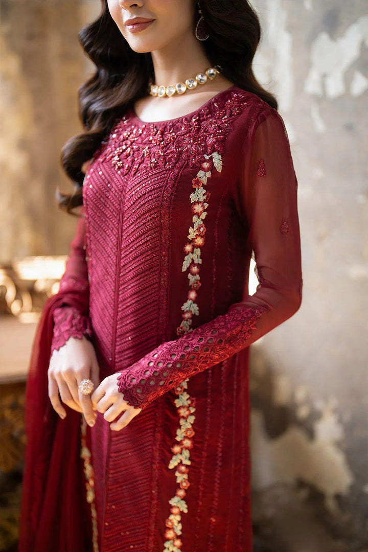 Azure Chiffon Suit-Aarasta