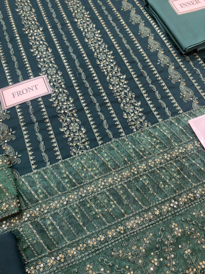 Azure Chiffon Suit-Aarasta