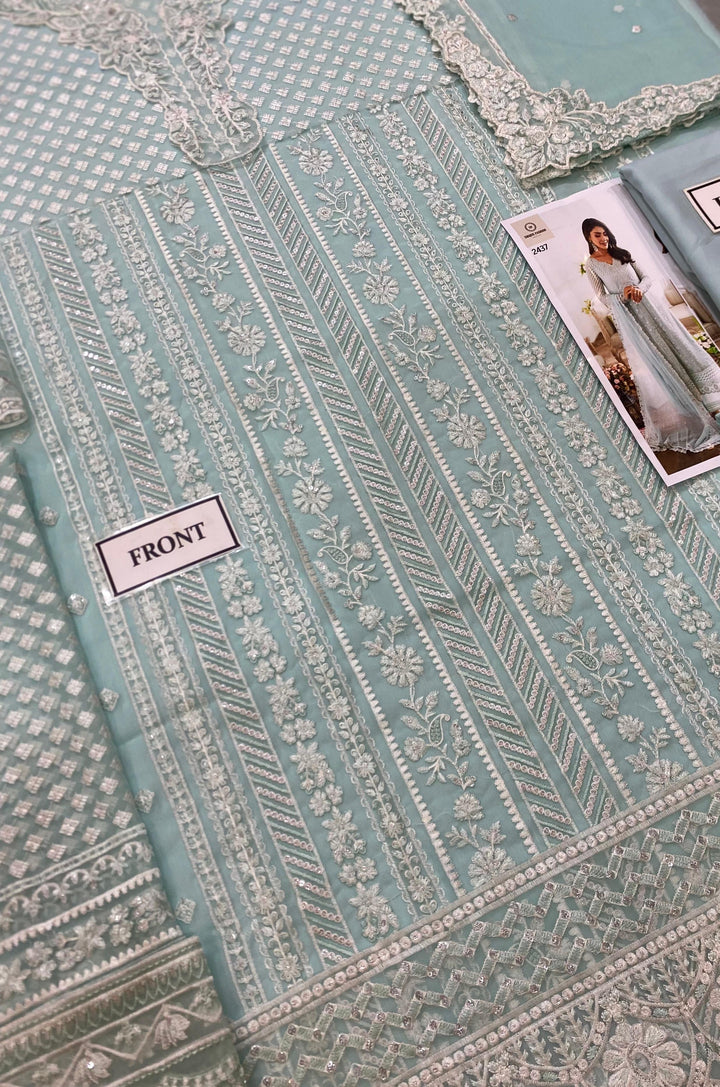 Azure Chiffon Suit-Aarasta