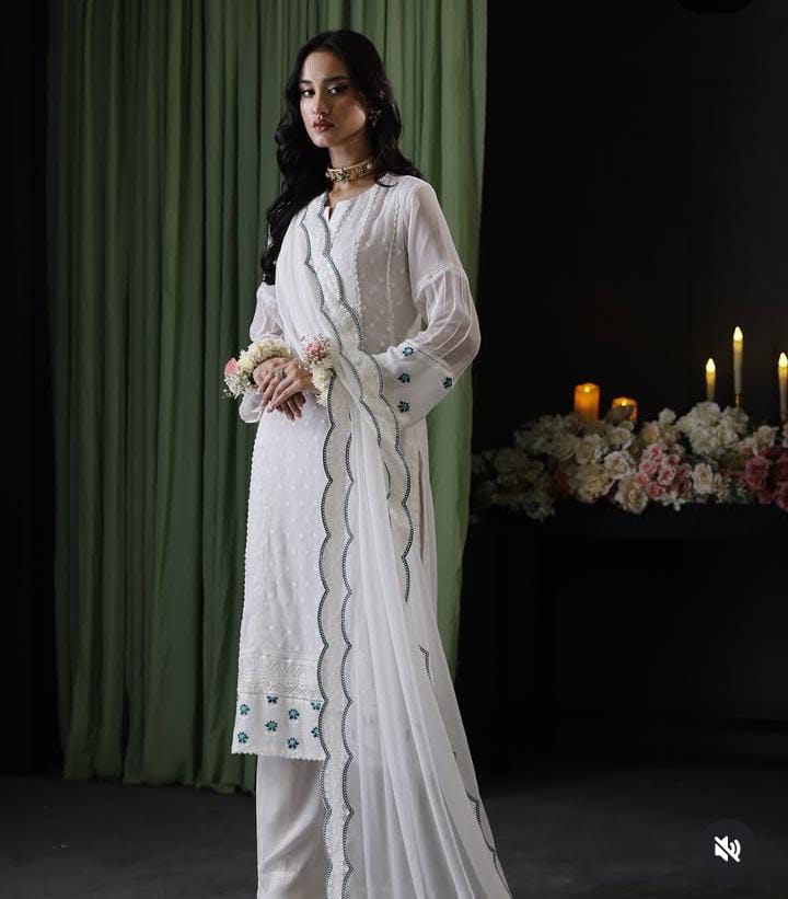 Azure Chiffon Suit-Aarasta