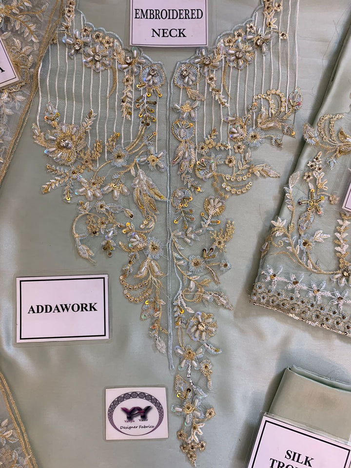 Azure Chiffon Suit-Aarasta