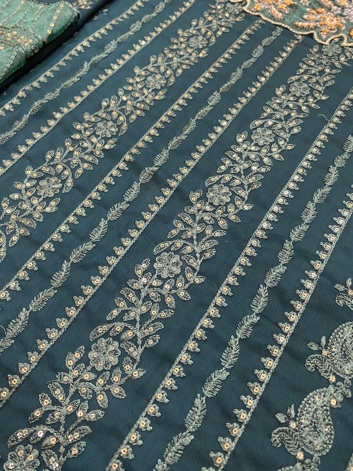 Azure Chiffon Suit-Aarasta