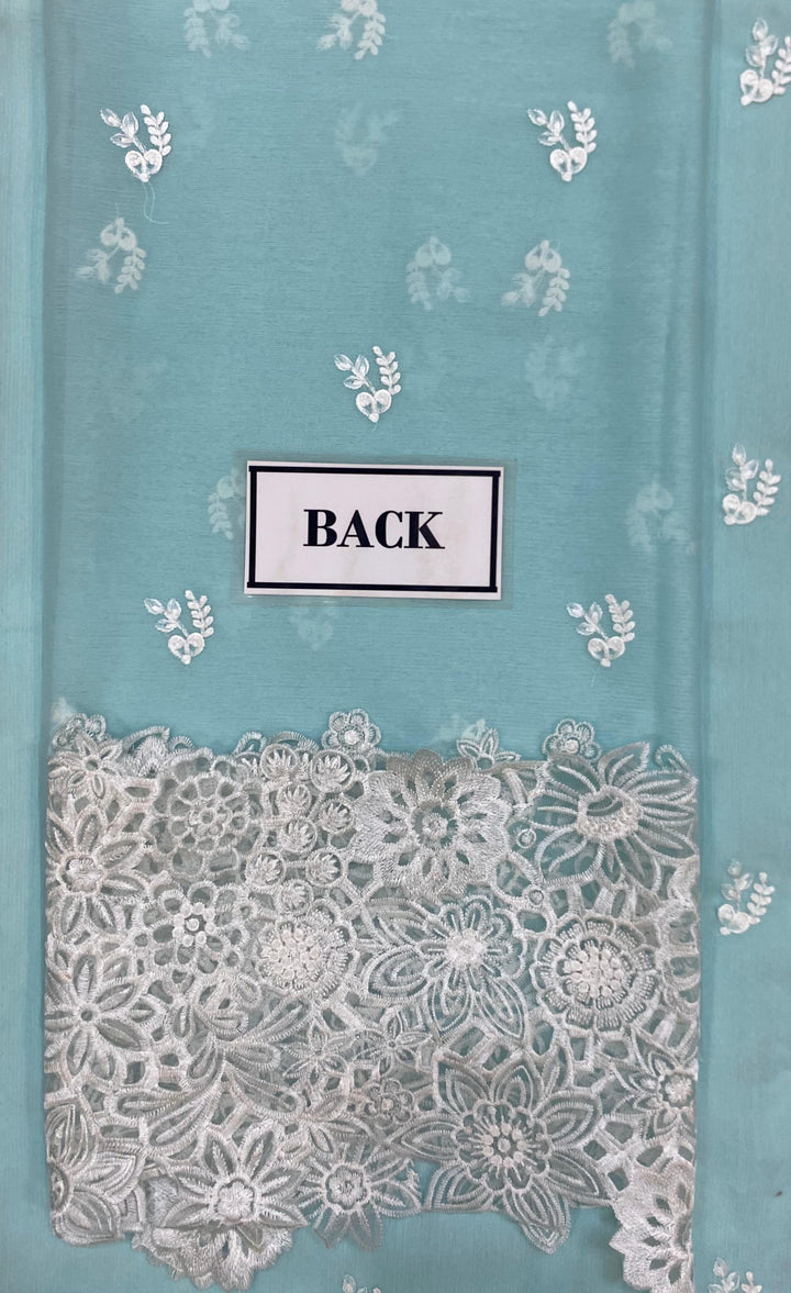 Azure Chiffon Suit-Aarasta