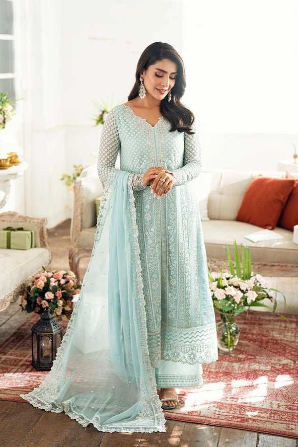 Azure Chiffon Suit-Green-Chiffon-Aarasta