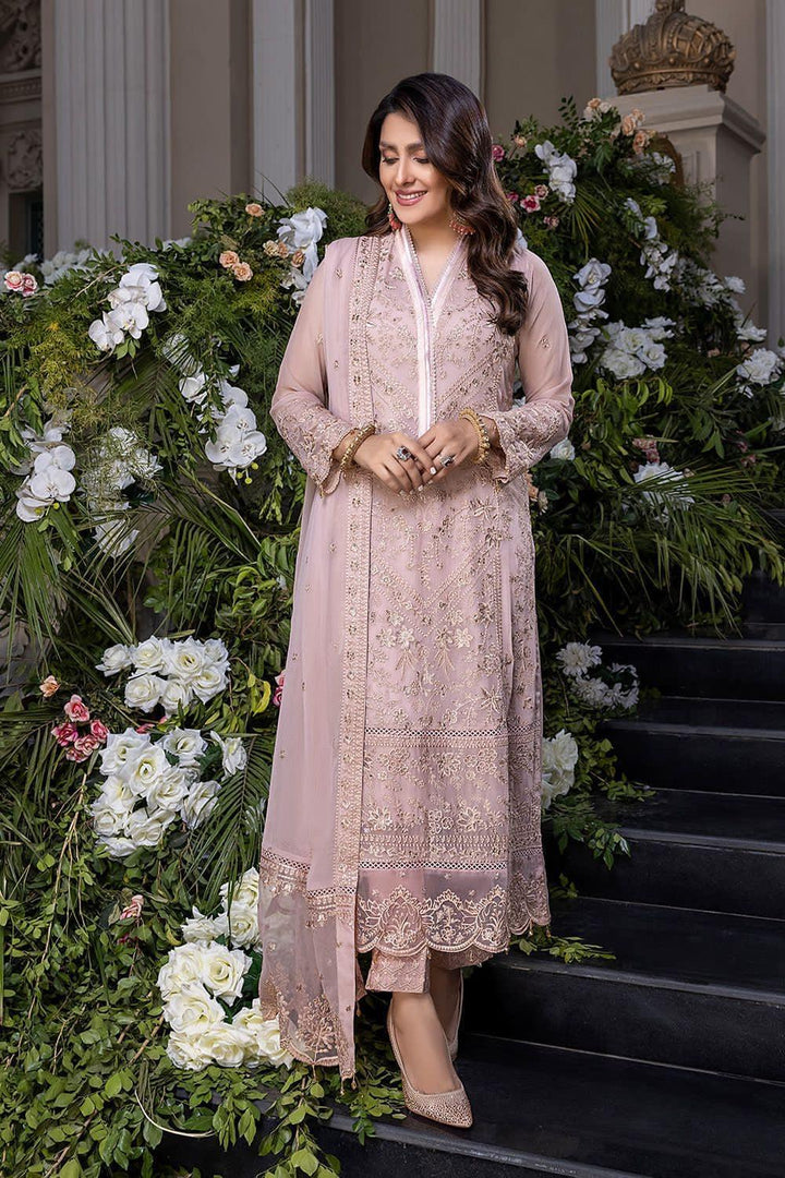 Azure Chiffon Suit-Pink-Chiffon-Aarasta