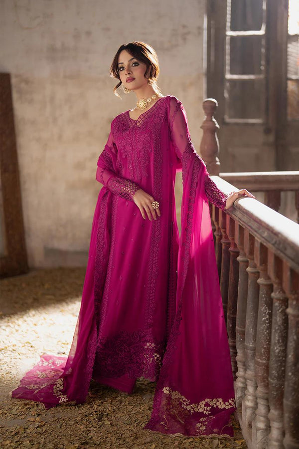Azure Chiffon Suit-Pink-Chiffon-Aarasta