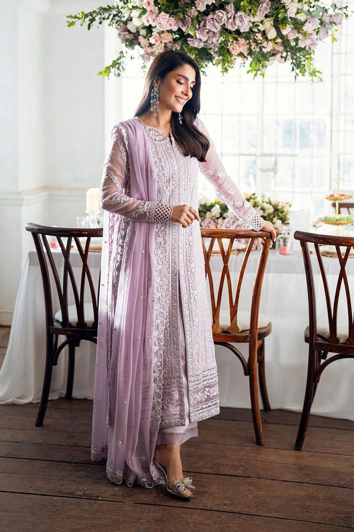Azure Chiffon Suit-Purple-Chiffon-Aarasta