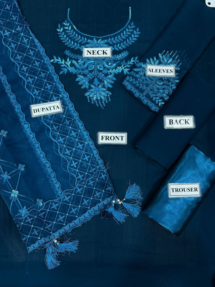 Baroque Chiffon Suit-Aarasta