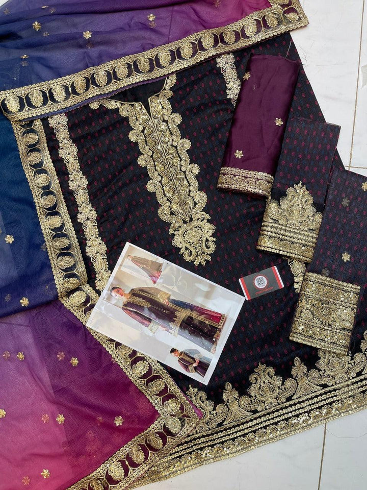 Jazmin Chiffon Suit-Aarasta