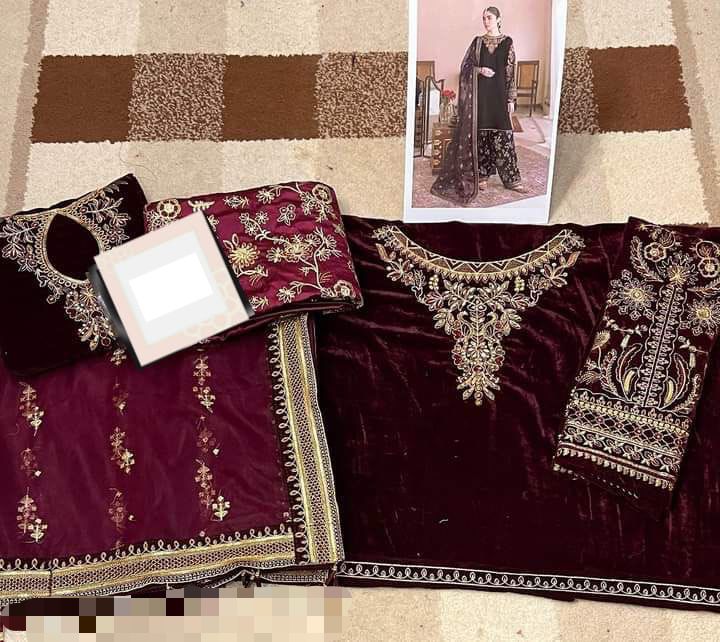 Baroque Jazmin Velvet Suit-Aarasta