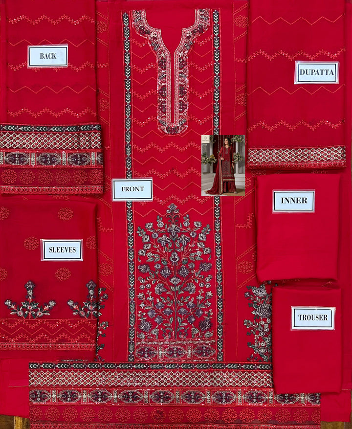 Baroque Chiffon Suit-Aarasta