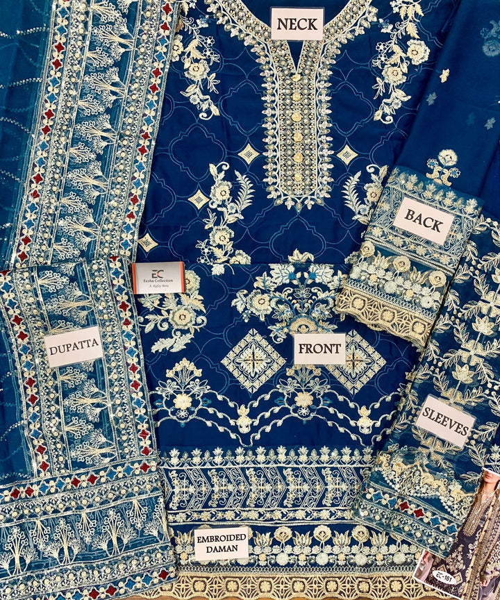 Baroque Chiffon Suit-Aarasta