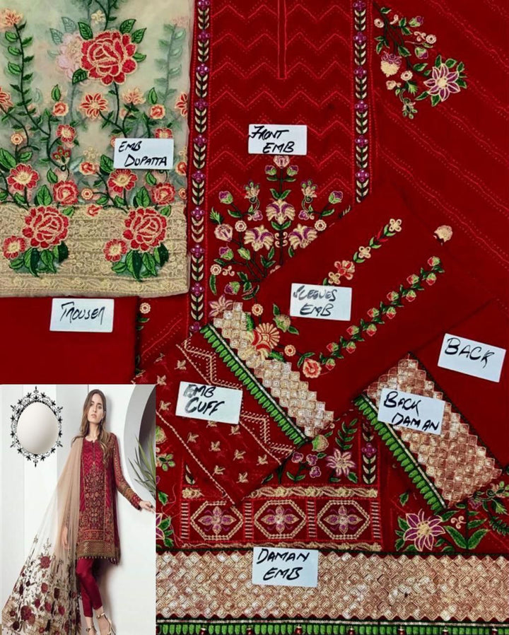 Baroque Chiffon Suit-Aarasta