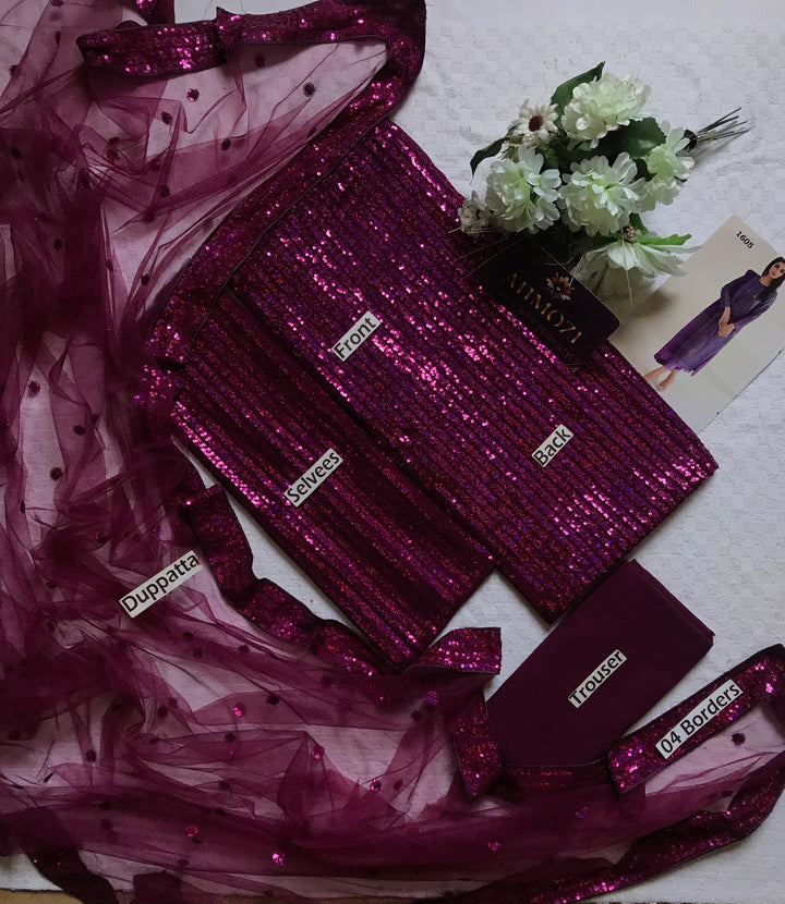 Baroque Chiffon Suit-Aarasta